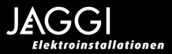 Jäggi Logo weiss auf schwarzem Grund 250x79